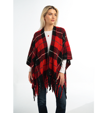 Load image into Gallery viewer, Holiday Plaid Wrap in Red
