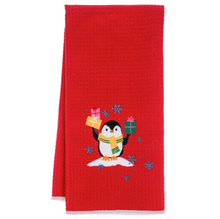 Load image into Gallery viewer, Holiday Dish Towels, Deer, Santa or Penguin
