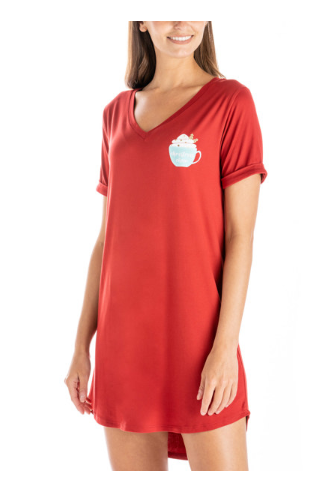 Holiday V-Neck Sleep Shirt S/M