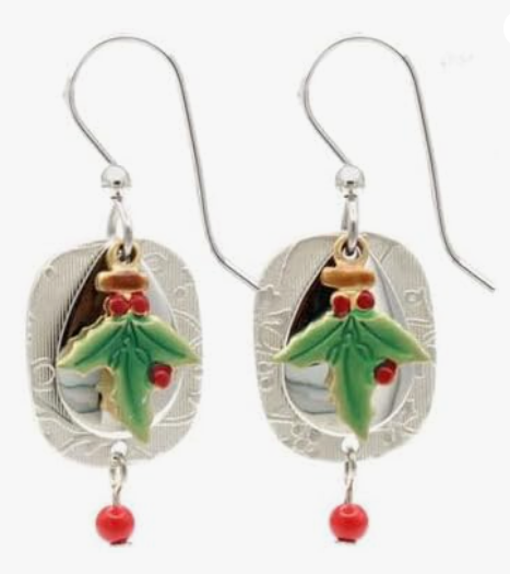Holly and Peppermint Earrings