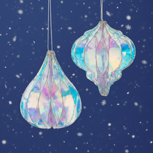 Load image into Gallery viewer, Honeycomb Color shift Holiday ShimmerOrnaments

