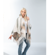 Load image into Gallery viewer, Striped Hooded Wrap in Sage or Cinnamon
