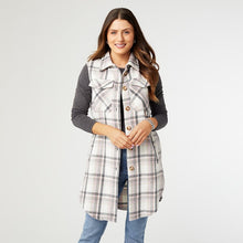 Load image into Gallery viewer, Liv Long Lavender Plaid Vest size XL
