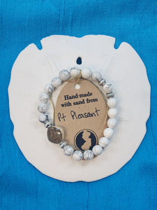 Natural Stone Bracelet with Beach Sand from Point Pleasant Beach, NJ