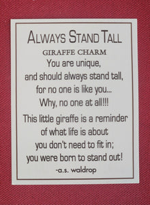 Always Stand Tall Charm