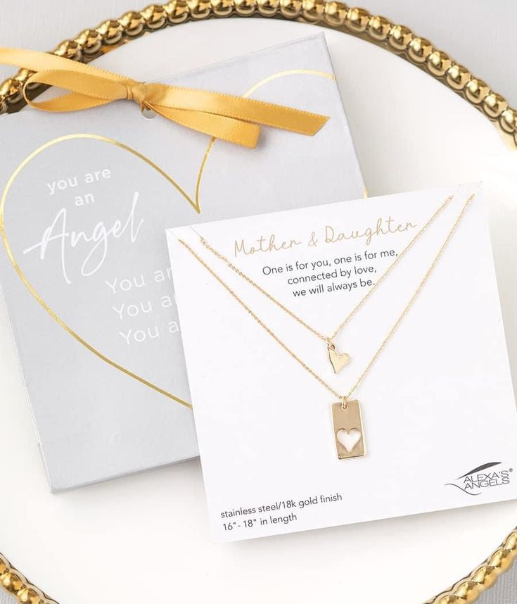 Mother and Daughter Necklace Gift Set