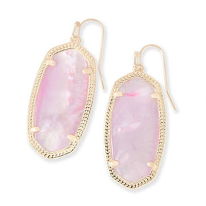 Elle Earrings Gold Blush Mother of Pearl