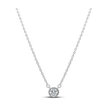 Load image into Gallery viewer, Itty Bitty Pretty - Shine Solitaire Necklace Silver
