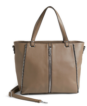 Load image into Gallery viewer, Jenna Studded Tote + Crossbody Mushroom
