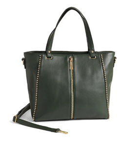 Jenna Studded Tote + Crossbody Pine