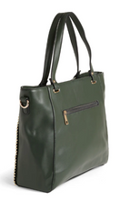 Load image into Gallery viewer, Jenna Studded Tote + Crossbody Pine

