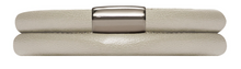 Load image into Gallery viewer, Creme Metallic Leather Bracelet
