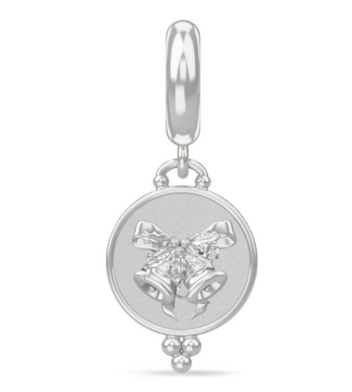 Jingle Bells Coin Silver Charm