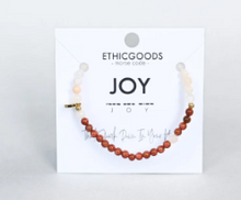 Load image into Gallery viewer, Joy Pink Adventurine/Goldstone Morse Code Bracelet
