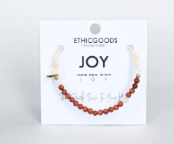 Joy Pink Adventurine/Goldstone Morse Code Bracelet