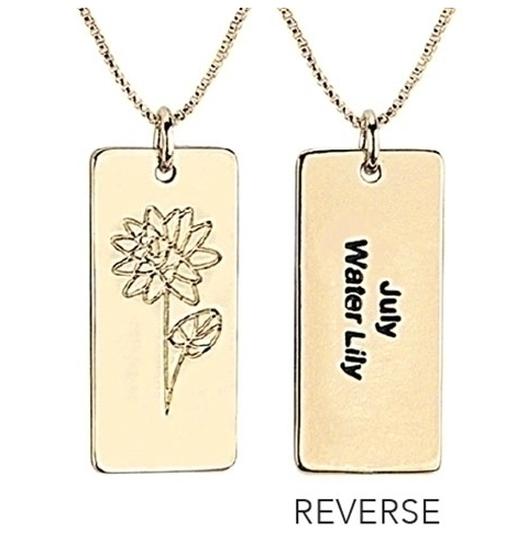 July Birth Flower Necklace