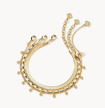 Load image into Gallery viewer, Kassie Set of 3 Chain Bracelets in Gold
