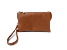 Load image into Gallery viewer, Kedzie Eclipse Convertible Wallet Crossbody or Wristlet in Chesnut
