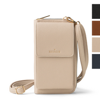 Load image into Gallery viewer, Kedzie Eclipse Smartphone Crossbody in Cream
