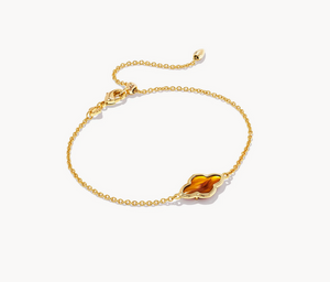 Kendra Scott Gold Abbie Bracelet In Marbled Amber Illusion