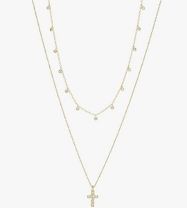 Kendra Scott Amelia Necklace Set Gold White Crystal