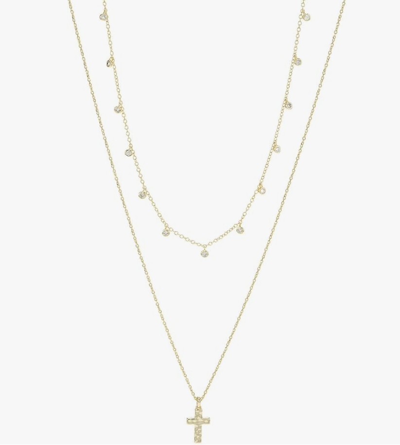 Kendra Scott Amelia Necklace Set Gold White Crystal