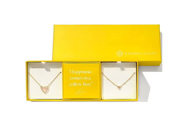 Kendra Scott Ari Gift Set of 2 Rose Quartz Gold