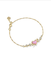 Load image into Gallery viewer, Kendra Scott Ari Heart Arrow Tennis Bracelet Pink Opalescent
