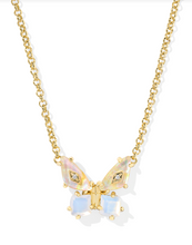 Load image into Gallery viewer, Kendra Scott Bianca Butterfly Pendant Necklace Iridescent White Mix
