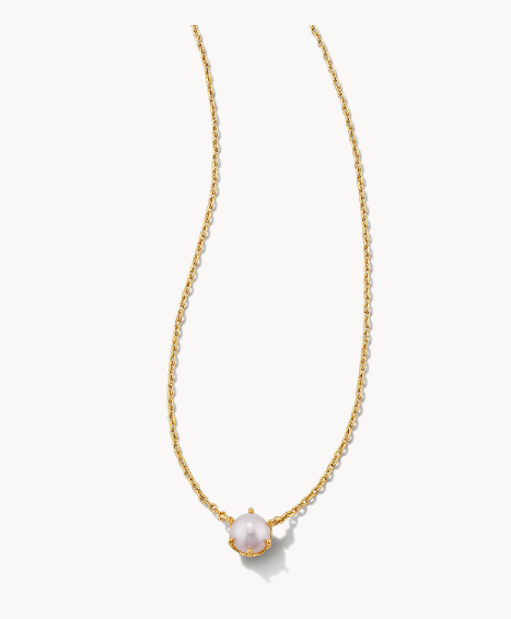 Kendra Scott Boxed Ashton Pearl Necklace White Pearl