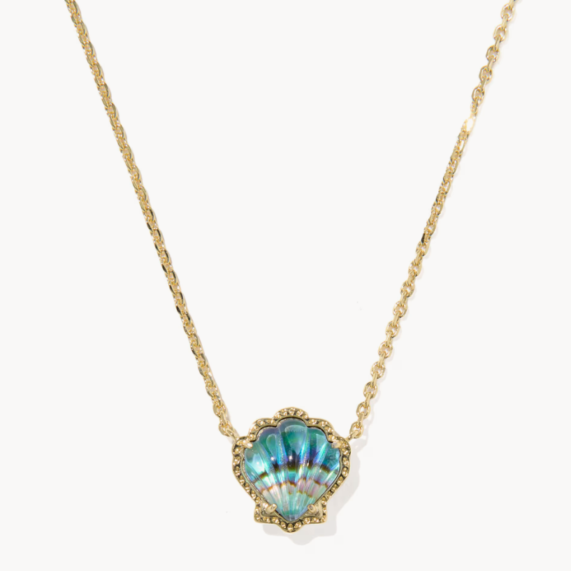 Kendra Scott Brynne Shell Necklace Gold Abalone Shell