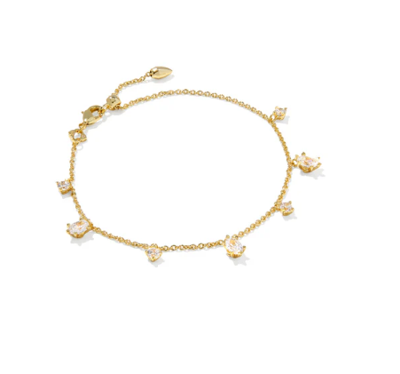 Kendra Scott Cailin Delicate Chain Bracelet White CZ