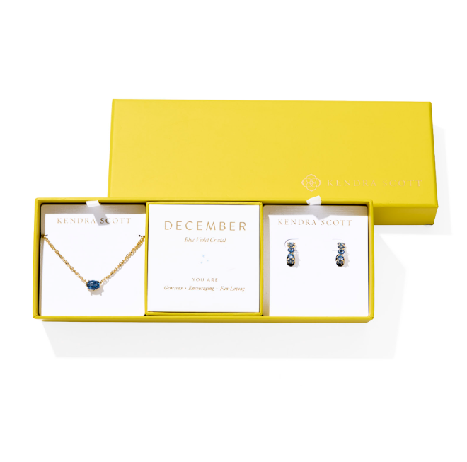 Kendra Scott Cailin Gift Set Blue Violet Crystal