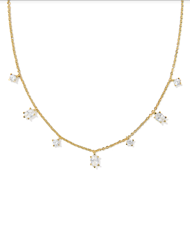 Kendra Scott Cailin Strand Necklace White CZ