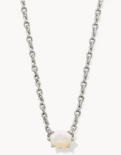 Load image into Gallery viewer, Kendra Scott Cailin Silver Pendant Necklace in White Iridescent Crystal
