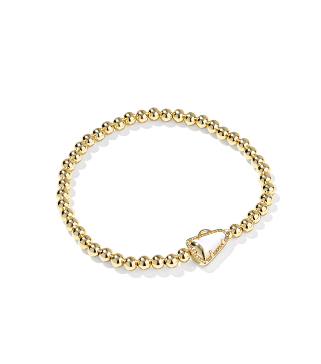 Kendra Scott Cheer Megaphone Stretch Bracelet Ivory Mother of Pearl