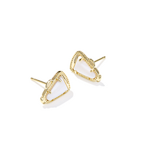 Load image into Gallery viewer, Kendra Scott Cheer Megaphone Stud Earrings Ivory Mother of Pearl
