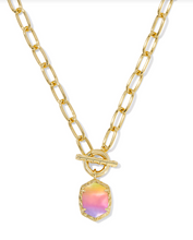 Load image into Gallery viewer, Kendra Scott Daphne Link Chain Necklace Sunrise Watercolor Illusion
