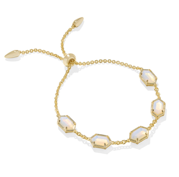 Kendra Scott Delicate Chain Bracelet Gold Opalite Illusion