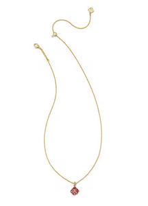 Kendra Scott Dira Crystal Necklace in Gold Pink Mix