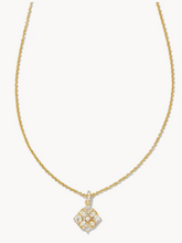 Load image into Gallery viewer, Kendra Scott Dira Crystal Pendant Necklace in Gold White Mix

