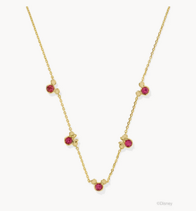 Kendra Scott Disney Mickey and Minnie Mouse Strand Gold Pink Crystal