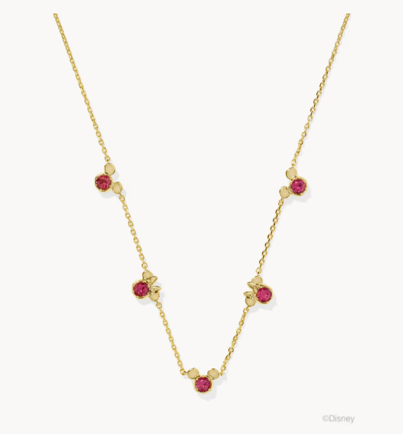 Kendra Scott Disney Mickey and Minnie Mouse Strand Gold Pink Crystal