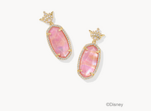 Load image into Gallery viewer, Kendra Scott Disney Princess Dana Drop Earrings in Light Pink Iridescent Abalone Gold
