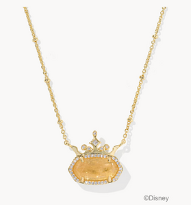 Kendra Scott Disney Princess Elisa Necklace in Gold Orange Citrine