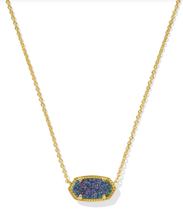 Kendra Scott Elisa Gold Multi Drusy Necklace