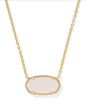 Load image into Gallery viewer, Kendra Scott Elisa Statement Pendant Necklace Gold Iridescent Drusy
