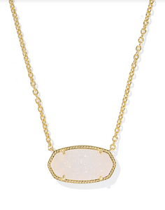 Kendra Scott Elisa Statement Pendant Necklace Ivory Mother of Pearl