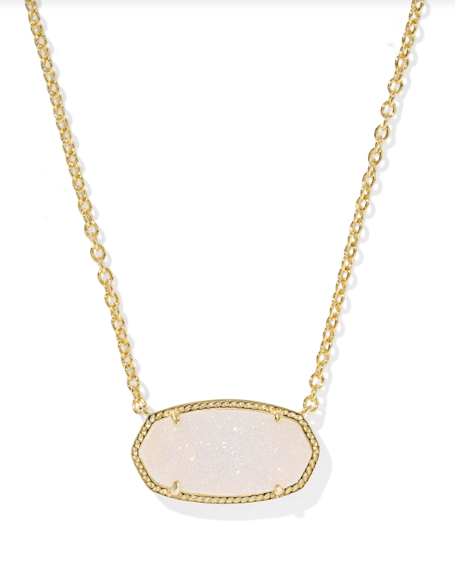Kendra Scott Elisa Statement Pendant Necklace Ivory Mother of Pearl