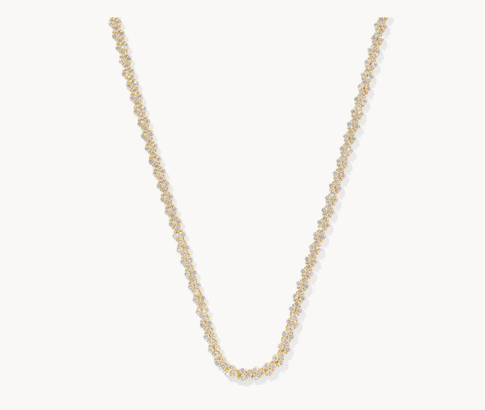 Kendra Scott Emery Tennis Necklace White Crystal